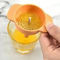 4 in 1 Kitchen Funnels Set Multifunction Nested Funnel Plastic Oil Strainer Wine Filtering Tool (Orange)