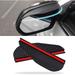 2Pcs Car Rear View Mirror Rain Visor Guard Carbon Fiber Car Side Mirror Rain Eyebrow Guard Auto Mirror Rain Visor Smoke Guard Car Exterior Trim Accessories Universal for Cars Truck and SUV (Black)