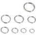 50/100pcs/lot 4-12mm Stainless Steel Open Double Jump Rings for Key Double Split Rings Connectors DIY Craft Jewelry Making (Color : Steel 100pcs Size : 0.8x10mm)