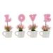 4pcs/Set Simulated Bonsai Indoor Bonsai Potted Plant Decor ( Random Color)