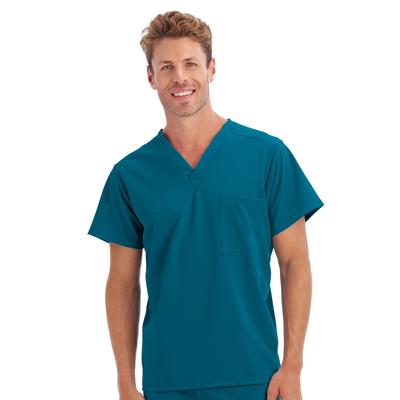 Men's Big & Tall One Pocket Unisex Scrub Top by Jockey in Caribbean (Size XL)