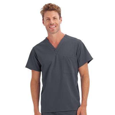 Men's Big & Tall One Pocket Unisex Scrub Top by Jockey in Charcoal (Size XL)