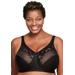 Plus Size Women's Full Figure Plus Size Magiclift Minimizer Bra Wirefree #1003 Bra by Glamorise in Black (Size 46 G)