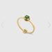 Gucci Jewelry | Gucci Interlocking G 18k Ring With Tourmaline Size 7 | Color: Gold/Green | Size: 7