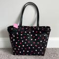 Kate Spade Bags | Kate Spade: 15” Laptop Tote, Black With Flower Buds | Color: Black/Pink | Size: Os