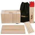 KubiSport - Kubb - Outdoor Game for Children and Adults | Garden Skittles Game | Garden Toy for Outdoor | Viking Throwing Game | Wooden Toy