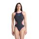 arena One Big Logo One Piece Women's Swimsuit, Quick-drying, Sporty Swimwear in arena MaxLife ECO-FABRIC with Maximum Chlorine Resistance and UPF 50+ UV Protection
