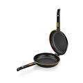 BRA Efficient Duo Double Omelet Pan, Cast Aluminium with Non-Stick PFOA, Suitable for All Hobs Including Induction 24 cm