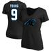 Women's Bryce Young Black Carolina Panthers Plus Size Fair Catch Name & Number V-Neck T-Shirt