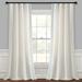 Luxury Modern Flower Linen Like Embroidery Border Window Curtain Panel Off White/Blue Single 52X84 - Lush Decor 21T013993