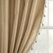 Luxury Regency Faux Silk Two Tone Tassel Window Curtain Panels Taupe 52x84 Set - Lush Decor 21T013784