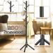 Latitude Run® Romay Freestanding Coat Rack Wood in Black | 68.8 H x 17.7 W x 17.7 D in | Wayfair 6C39FFCAAB754FA8996FC4B4DC091D4A