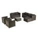 Latitude Run® Merrifield 75" Wide Outdoor Patio Sectional w/ Cushions Wicker/Rattan in Black | 25 H x 75 W x 26 D in | Wayfair