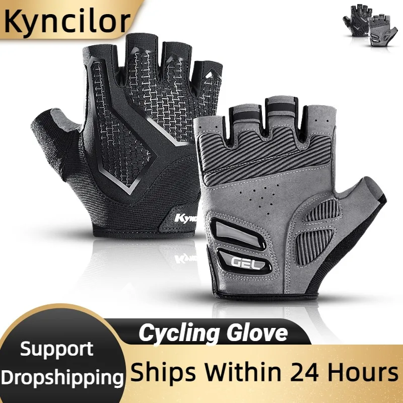 Gants de cyclisme demi-doigt pour hommes et femmes, en Silicone liquide, absorbant les chocs, respirants, pour sport, vélo, Fitness, nouvelle collection