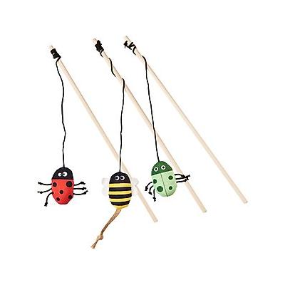 Ethical Pet Love The Earth Insect Teaser Wand Cat Toy with Catnip, Assorted