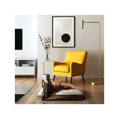 Max & Marlow Plush Mat Lounger Cat & Dog Bed, Taupe, Large
