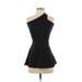 Sexsy Fashion Casual Dress - A-Line One Shoulder Sleeveless: Black Print Dresses - New - Women's Size Small