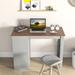 Costway Bar Table 35.5'' Counter Height Dining Table with Storage - See Details