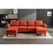 U-shape Sectional Sofa 4 Seater Polyester Sofa Lounge Chaise Couch with Ottoman