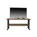 Media Console Table with one shelf, Natural Reclaimed wood and black finish