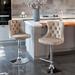 Swivel Velvet Barstools Adjusatble Seat Height From 25-33 Inch, Modern Upholstered Bar Stools with Backs Tufted(Set of 2)