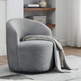 Swivel Arm Chair, Living Room Swivel Chair with Round Storage Chair, 360 掳 Swivel Club Chair, Nursery, Bedroom, Office, Hotel
