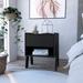 Modern Classic Nightstand with 1 Drawer and 1 Open Compartment with Adjustable 4 Legs Suitable for Any Bedroom