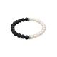 KUZZOI - Lava Perlen Bead Steinarmband 925 Silber Herrenschmuck Herren