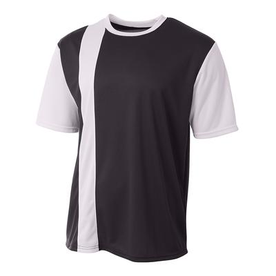 A4 N3016 Athletic Men's Legend Soccer Jersey T-Shirt in Black/White size Large | Polyester A4N3016