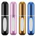 4 Pack 5ml Portable Mini Refillable Perfume Atomizer Bottle Perfume Spray Empty Easy to Fill Scent Aftershave Pump Case Travel Outgoing Purse Multicolor