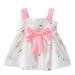 Baby Deals!Toddler Girl Clothes Clearance Baby Girls Dresses Clearance Sale Toddler Kids Baby Girls Summer Cute Floral Print Slip Dress Bowknot Princess Dress