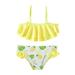 Big Kids Fruit Lemon Pattern Separate Swimsuit Girls Swimsuit Swimsuit Set Beach Swimsuit Hot Spring Swimsuit Summer Girls Swimsuit Suit Baby Girl Clothes