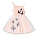 Sleeveless Tulle Toddler Butterfly Printed Suspender Baby Dress Cartoon Princess Toddlers Girls Baby Outfits&Set Child Sundress Streetwear Kids Dailywear Outwear