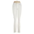 Gap Jeans - Mid/Reg Rise Skinny Leg Denim: White Bottoms - Women's Size 28 - Light Wash