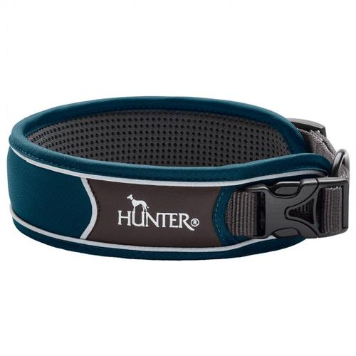 Hunter – Collar Divo – Hundehalsband Gr Halsumfang 25 – 35 cm – Breite 4,0 cm darkblue /grau