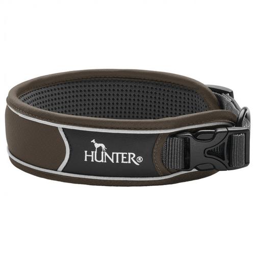 Hunter – Collar Divo – Hundehalsband Gr Halsumfang 35 – 45 cm – Breite 4,5 cm braun/grau