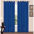 Artistic Fashionista Luxurious Quality THERMAL BLACKOUT EYELET CURTAINS Readymade Fully Lined Ring Top (66" x 90", Blue)