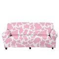 UOIMAG Pink Cow Sofa Slipcovers Irregular Cow Print Sofa Covers Elastic Funiture Couch Covers for Armchair Settee 2 Seater