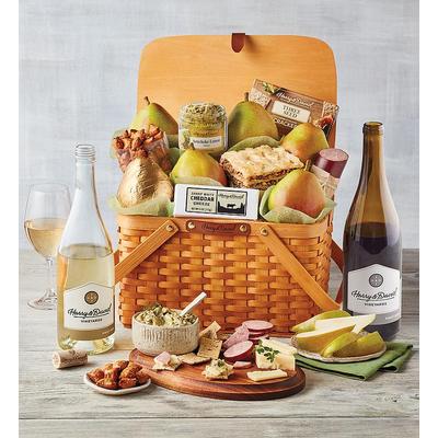 Picnic Basket Gift With Wine - 2 Bottles, Family Item Food Gourmet Assorted Foods, Gifts by Harry & David