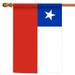 White and Red Chile Outdoor House Flag 40" x 28"