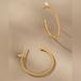 Anthropologie Jewelry | Anthropologie Twisted Crystal Hoop Earrings - Nwt | Color: Gold | Size: Os
