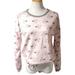 Disney Intimates & Sleepwear | Disney Minnie Mouse Printed Cozy Lounge Pajama Top Pink Grey Size Small | Color: Gray/Pink | Size: S
