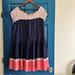 American Eagle Outfitters Dresses | American Eagle Pleated Color Block Dress - Wedding Season Deal! | Color: Blue/Pink | Size: Xl