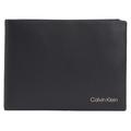 Geldbörse CALVIN KLEIN "CK CONCISE BIFOLD 5CC W/COIN L" schwarz Kleinlederwaren Geldbörsen Geldscheinklammern