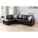 Multi Color Sectional - Ebern Designs Glennia 97" Wide Faux Leather Left Hand Facing Sofa & Chaise Faux Leather | 33.5 H x 97 W x 66.5 D in | Wayfair
