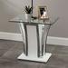 Wrought Studio™ Christlyn Glass Block End Table Set Wood/Glass in White | 24.75 H x 24 W x 24 D in | Wayfair A86115B52D4040EA9EA6E827C5536CFE