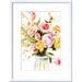 Etta Avenue™ Loose Arrangement I by Victoria Borges - Picture Frame Painting Paper in Green/Pink/Yellow | 20"H x 20"W | Wayfair