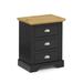 Winston Porter Alaska 3 Drawer Nightstand Solid Wood w/ a Pine Wood Top Wood in Gray | 26 H x 21 W x 16 D in | Wayfair