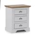 Winston Porter Alaska 3 Drawer Nightstand Solid Wood w/ a Pine Wood Top Wood in Brown | 26 H x 21 W x 16 D in | Wayfair