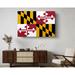 Latitude Run® Maryland State Flag - Wrapped Canvas Graphic Art Canvas in Black/Red/Yellow | 16 H x 24 W x 1 D in | Wayfair